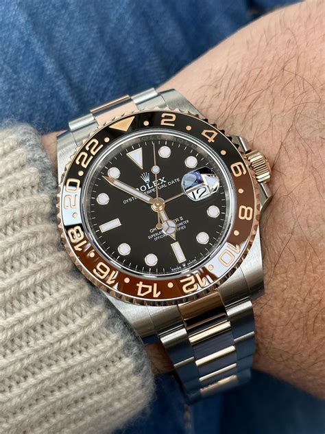 chrono24 rolex gmt master 2 root beer|Rolex root beer retail price.